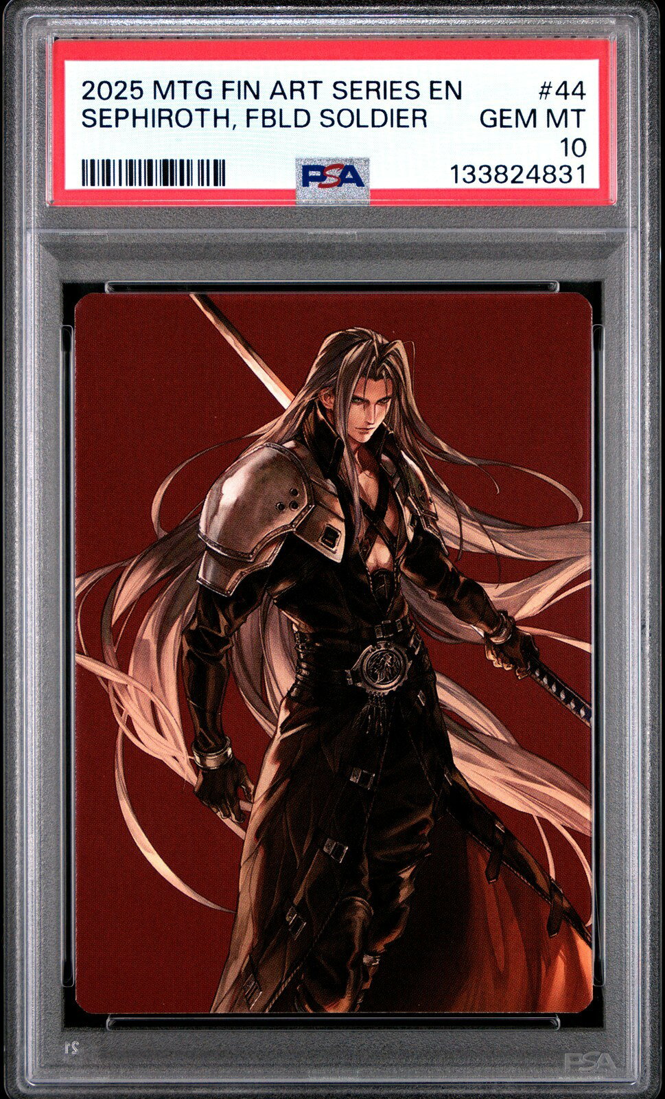 MTG英語版 2025 Final Fantasy Art Series Sephiroth, Fabled Soldier #44 PSA 10 鑑定済
