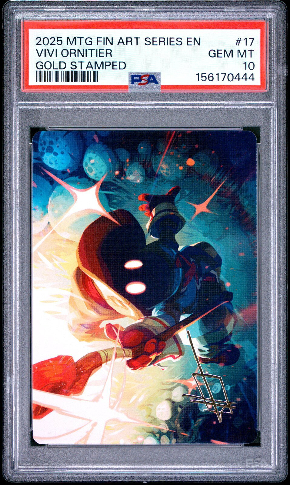 MTG英語版 2025 Final Fantasy Art Series Vivi Ornitier Gold Stamped #17 PSA 10 鑑定済