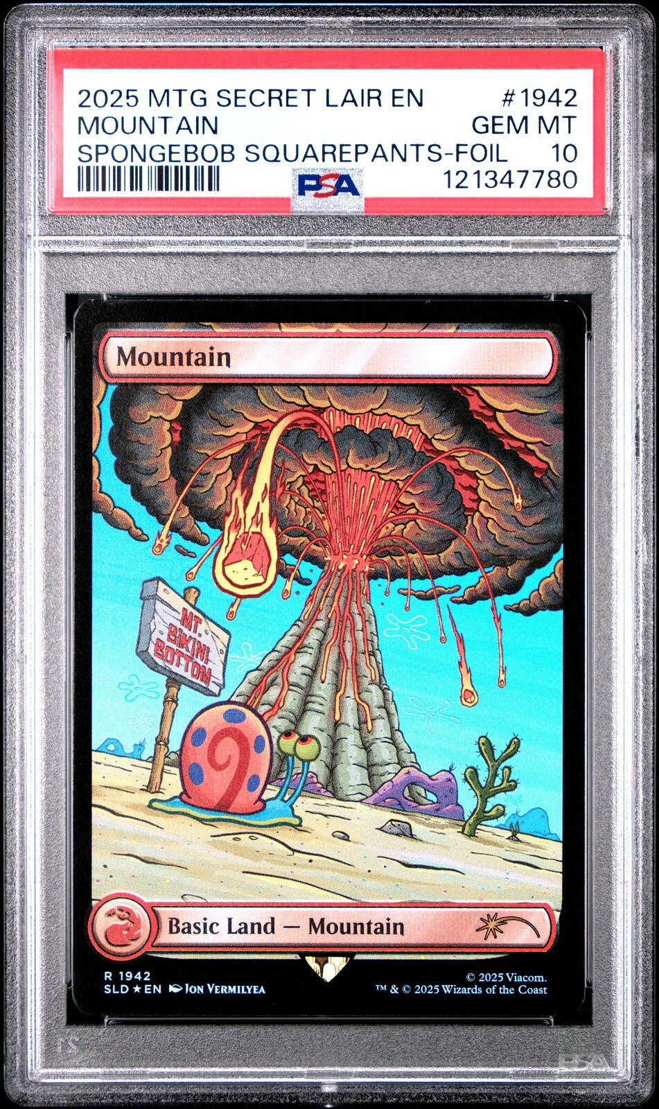 PRODUCT DETAILS 【商品情報】・鑑定機関: PSA・グレード: 10・カード名（キャラクター）: MOUNTAIN・年式・シリーズ（セット名）: 2025 SECRET LAIR DROP・カード番号: #1942・種別: 通常・シリアル: なし【コンディション】・第三者鑑定機関PSAにより鑑定・スラブ封入された現品です。・状態はPSAのグレード表記に準じます。・スラブは未開封のまま発送します。・鑑定番号はPSA公式サイトで照合可能です。【ご注意】・本商品は海外直輸入中古品です。・海外倉庫からのお取り寄せのため、発送までに数日〜2〜3週間程度かかる場合があります。・1点限りの商品です。ご注文後に万一入手できない場合はキャンセル・返金とさせていただきます。・鑑定済みスラブ品のため、返品・返金保証の対象外（現状品）となります。 ■ 商品について 海外輸入品（説明書は英語表記の場合あり） ■ ご注意 ・掲載画像は実物に近い色味になるよう調整しておりますが、ご利用の環境により差異が生じる場合があります。・複数店舗で在庫を共有しているため、ご注文後に在庫切れとなる場合がございます。 ■ 納期について お届けの目安を必ずご確認ください。 海外正規ルート仕入れ品 海外ブランド ▼ 海外正規ブランド店 正規代理店 ▼ 当 店 ※本商品は並行輸入品です 製造元は正規品と同一のブランド・メーカーです。当店では海外正規ルートより仕入れた商品を取り扱っております。流通ルートが異なるのみで、商品自体に違いはございません。 ── 当店の商品について ── 正規品のみ取り扱い 海外正規店・正規代理店から商品を直接仕入れ、国内に輸入して販売しております。 日本未入荷・海外限定モデルも多数 日本未入荷・海外限定モデルも多数取り扱っております。サイズ・カラー違いや海外限定で販売された製品など、日本では手に入りにくいアイテムをお届けいたします。 お求めやすい価格の理由 海外市場での価格差や流通ルートの違いにより、国内販売価格よりお求めやすくなっております。品質はそのままに、よりお手頃な価格でお届けいたします。 安心保証 ご使用前に万が一、製品に不具合がございました場合は、交換または商品代金のご返金にて対応させていただきます。商品到着後5日以内にご連絡ください。 ご注意 海外からの輸入品となります。海外輸送のため、外箱に軽微なスレ等がある場合がございますが、商品本体には影響ございません。 ※在庫状況は仕入先の在庫情報をもとに出来る限り正確に表示しておりますが、取寄せ商品のため、タイミングによりご注文後に欠品・キャンセルとなる場合がございます。 お探しの商品がございましたら、お気軽にご相談ください。