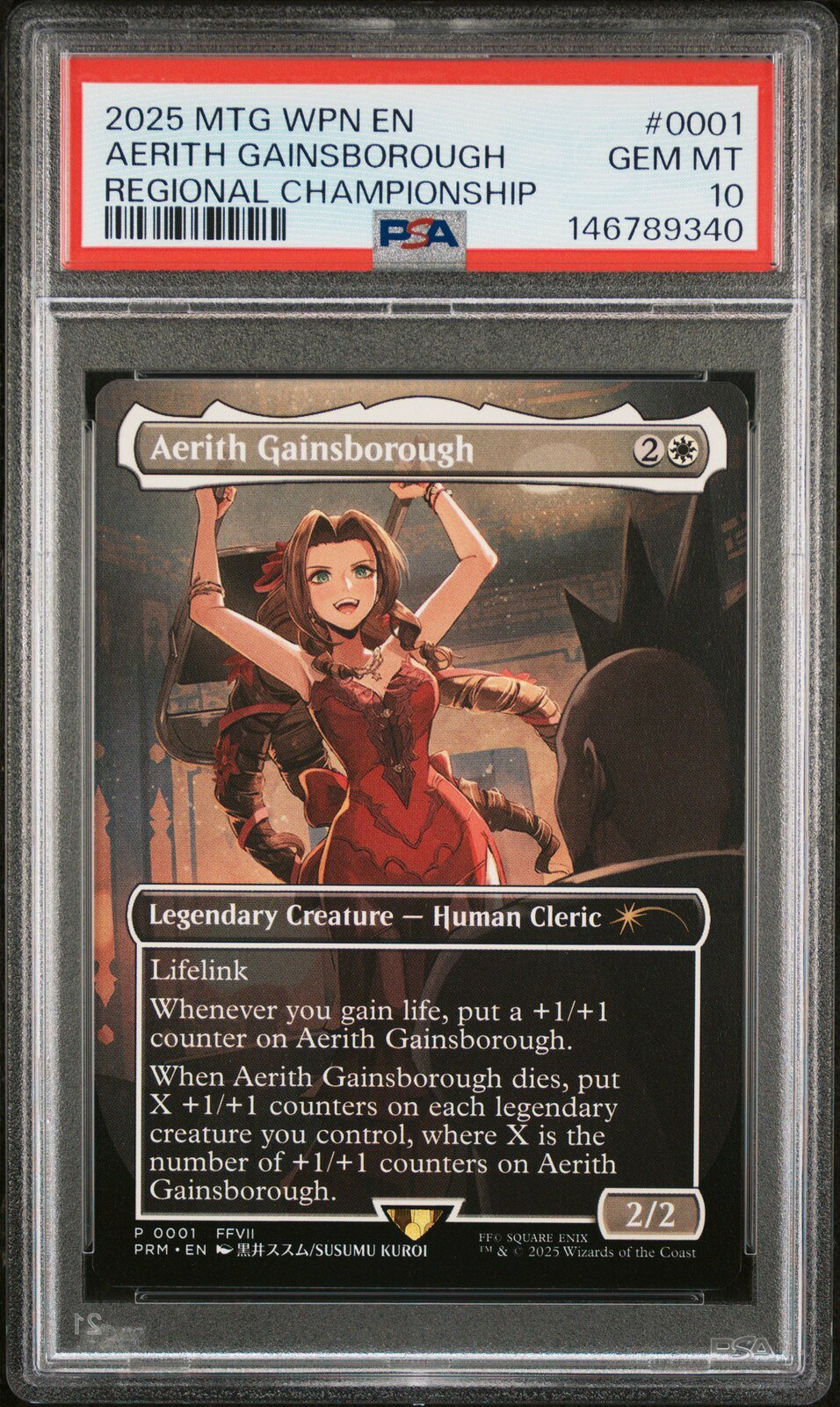 MTG英語版 2025 MTG WPN PROMOS REGIONAL CHAMPIONSHIP AERITH GAINSBOROUGH #0001 PSA 10 鑑定済