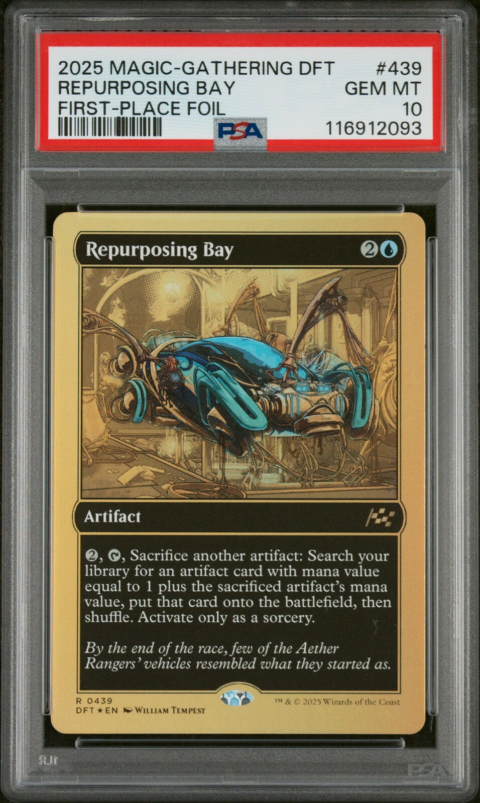 MTG英語版 2025 MTG Aetherdrift Repurposing Bay First-Place Foil #439 PSA 10 鑑定済