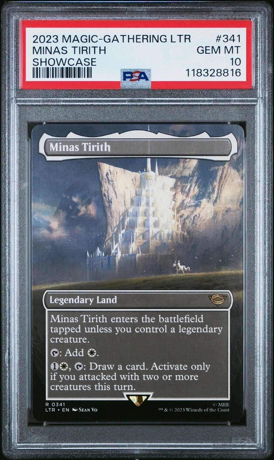 MTG英語版 2023 THE LORD OF THE RINGS ミナス・ティリス MINAS TIRITH SC PSA10 鑑定済
