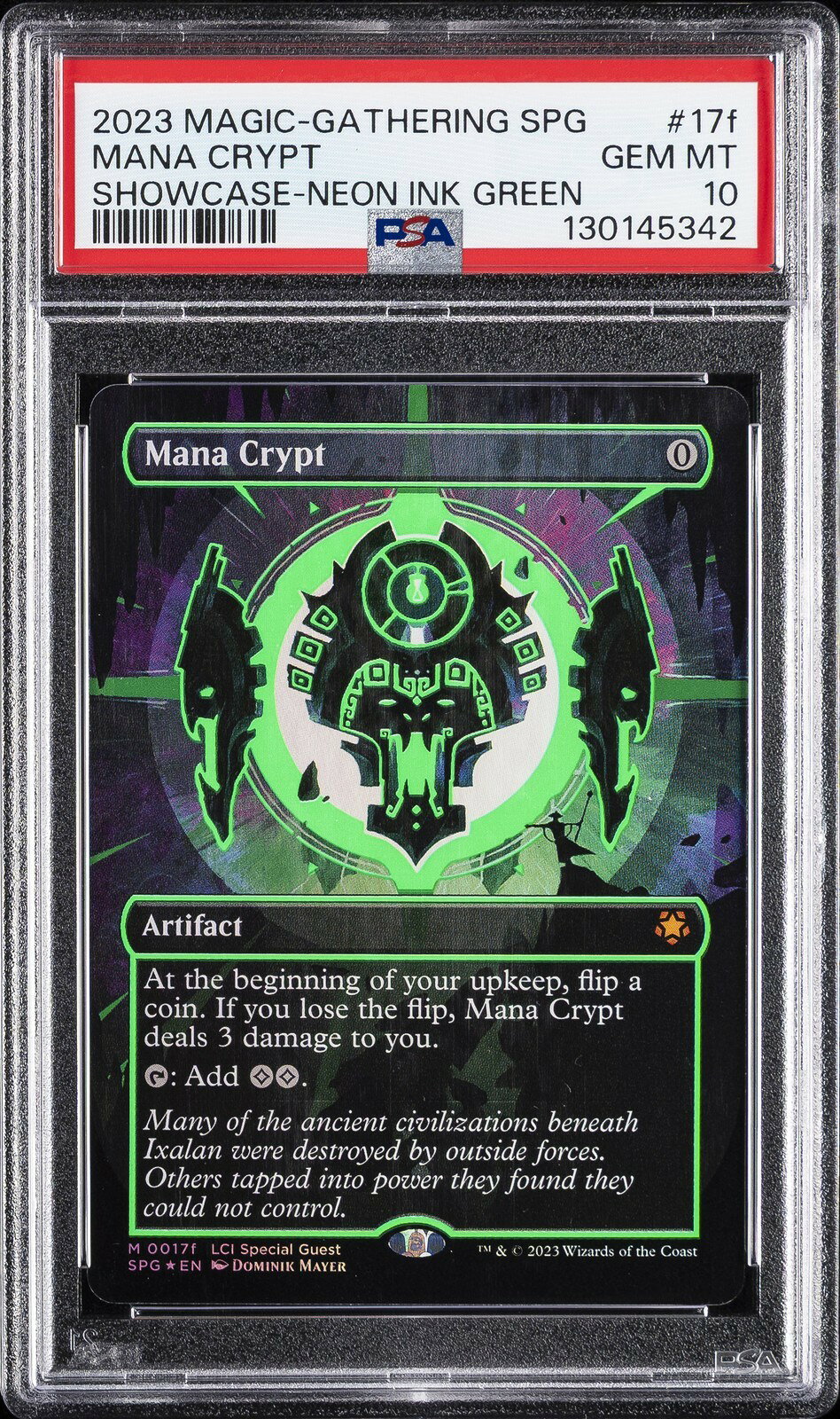 MTG英語版 2023 The Lost Caverns of Ixalan Special Guests Mana Crypt #17F PSA 10 鑑定済
