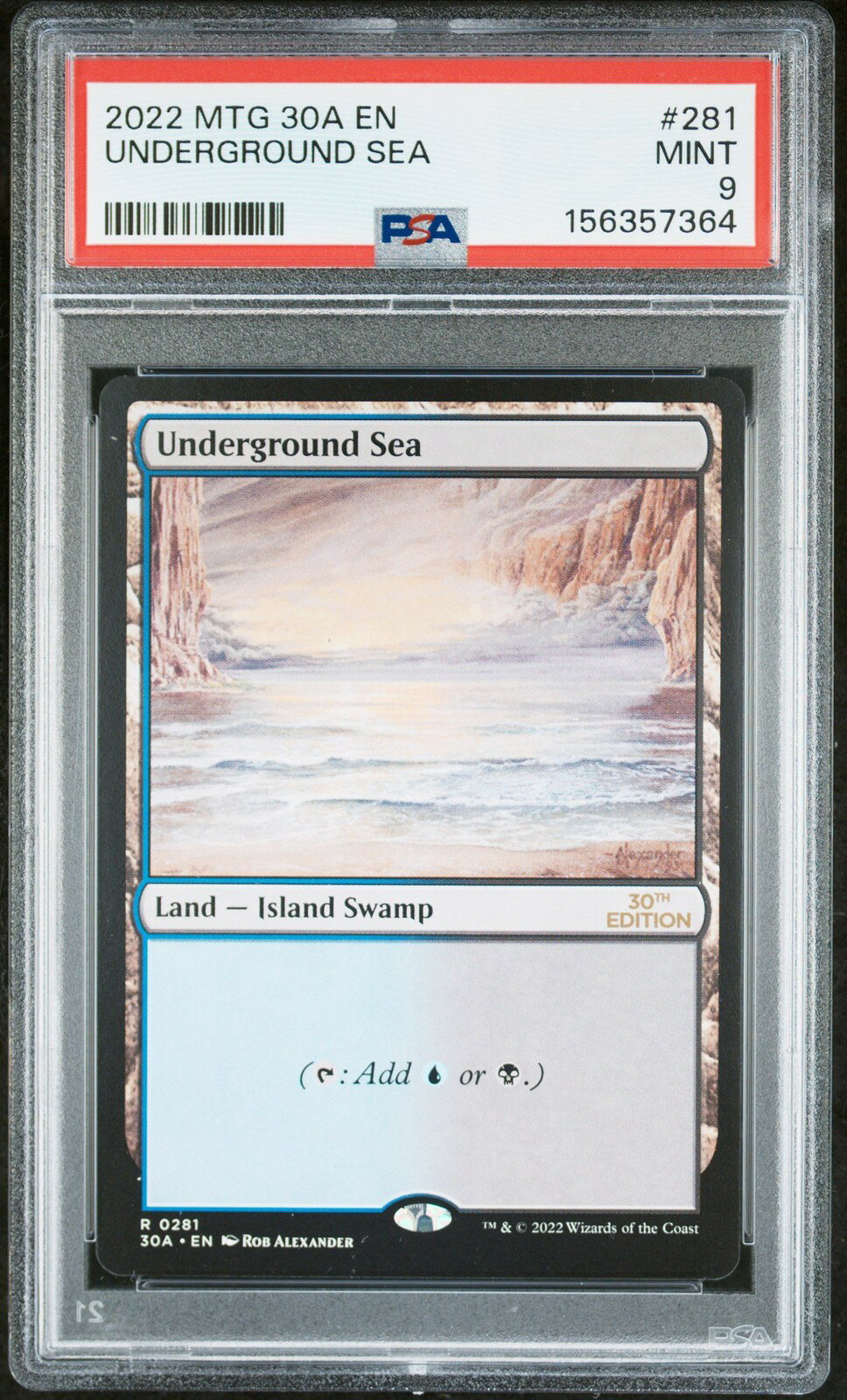 MTG英語版 2022 30TH ANNIVERSARY EDITION UNDERGROUND SEA #281 PSA 9 鑑定済
