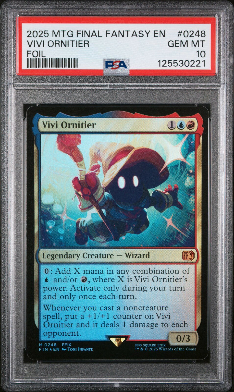 MTG英語版 2025 FINAL FANTASY VIVI ORNITIER ビビ・オルニティア FOIL #0248 PSA 10 鑑定済