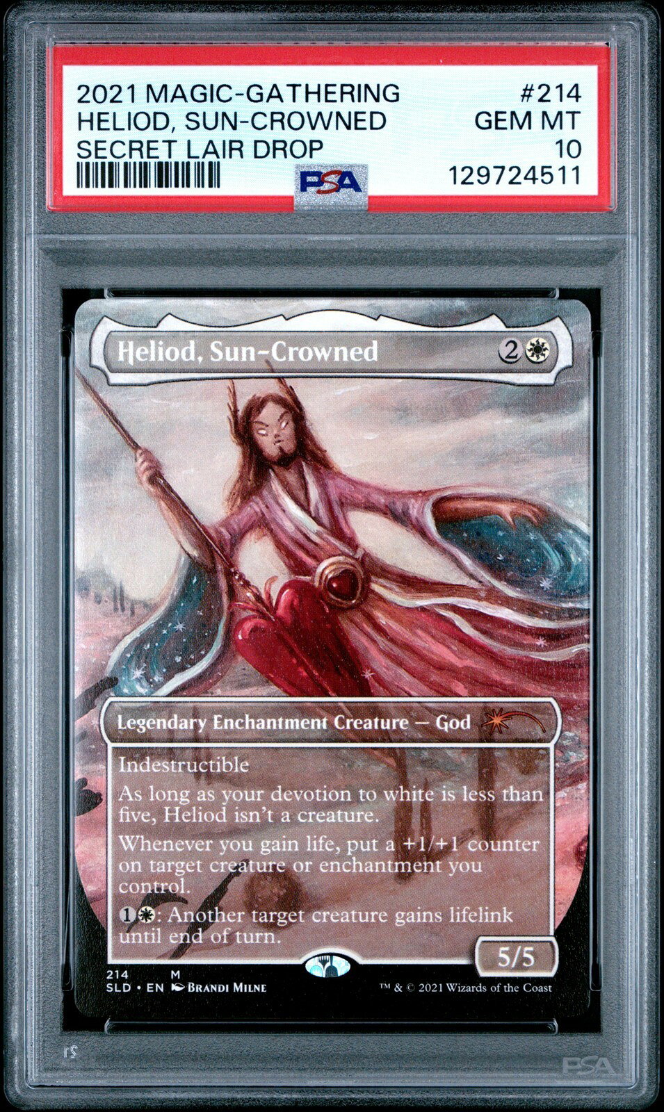 MTG英語版 2021 Secret Lair Drop Valentine's Day 2021 Heliod, Sun-Crowned #214 PSA 10 鑑定済
