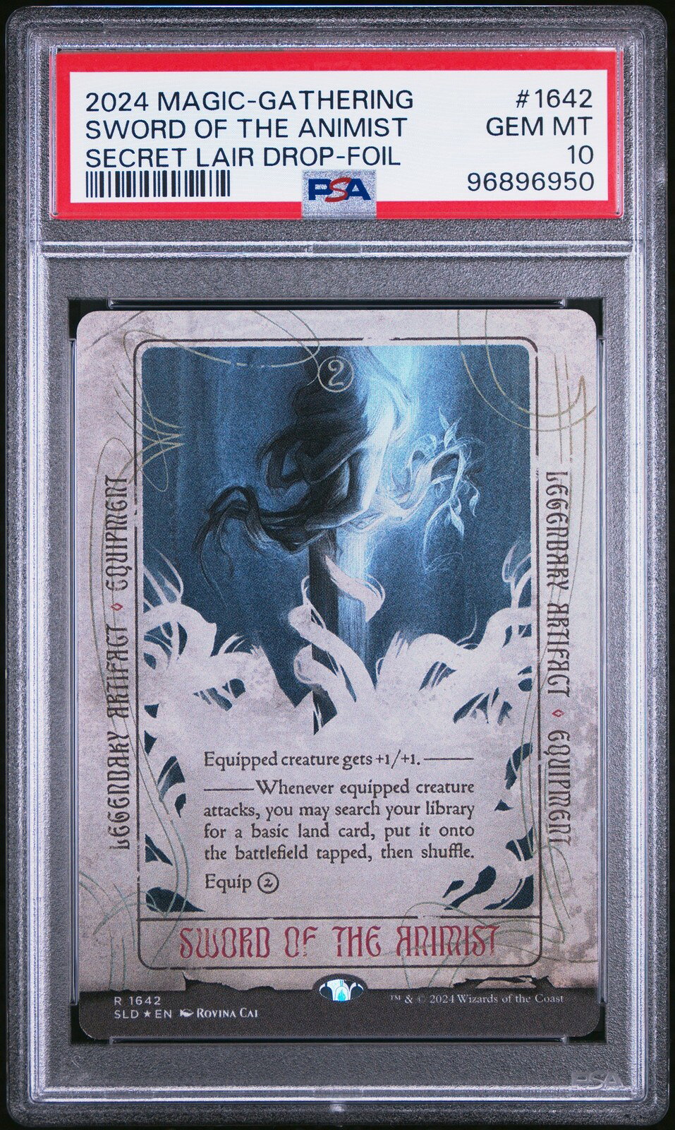 MTG英語版 2024 MTG Secret Lair Drop Sword of the Animist ソード・オブ・ジ・アニミスト Foil #1642 PSA 10 鑑定済