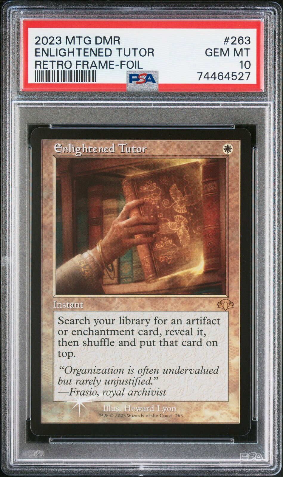 MTG英語版 2023 Dominaria Remastered Retro Frame Enlightened Tutor Foil #263 PSA 10 鑑定済
