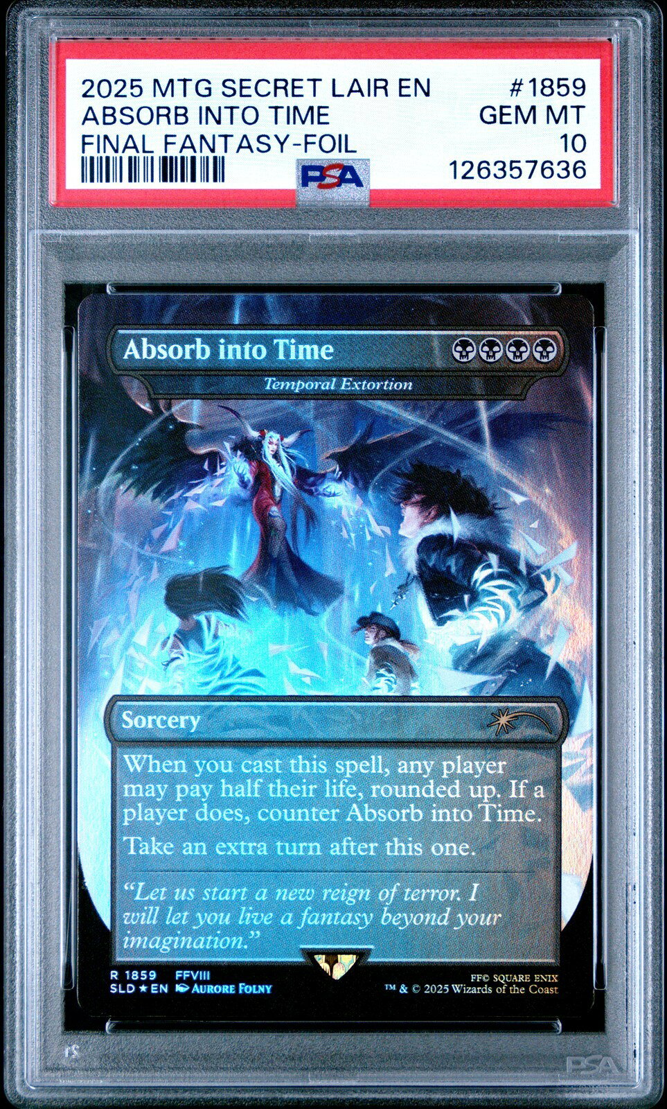 MTG英語版 2025 Secret Lair Drop Final Fantasy: Game Over Absorb into Time Foil PSA 10 鑑定済
