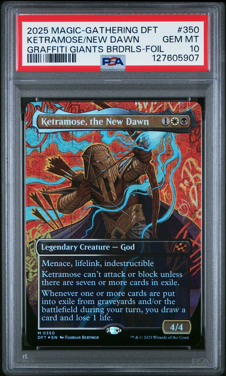 MTG英語版 2025 AETHERDRIFT KETRAMOSE, THE NEW DAWN BORDERLESS-FOIL #350 PSA 10 鑑定済