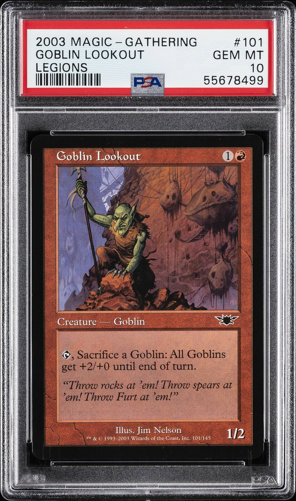 MTG英語版 2003 Legions レギオン Goblin Lookout ゴブリン・ルックアウト #101 PSA 10 鑑定済
