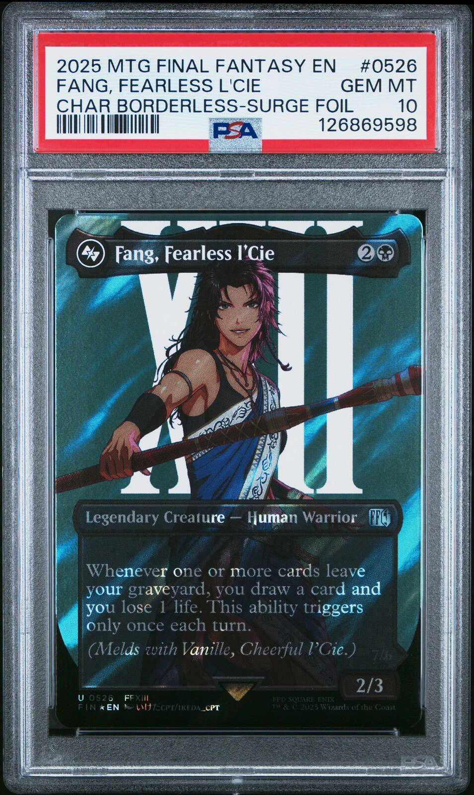 MTG英語版 2025 Final Fantasy Fang, Fearless L'Cie #0526 PSA 10 鑑定済【中古】
