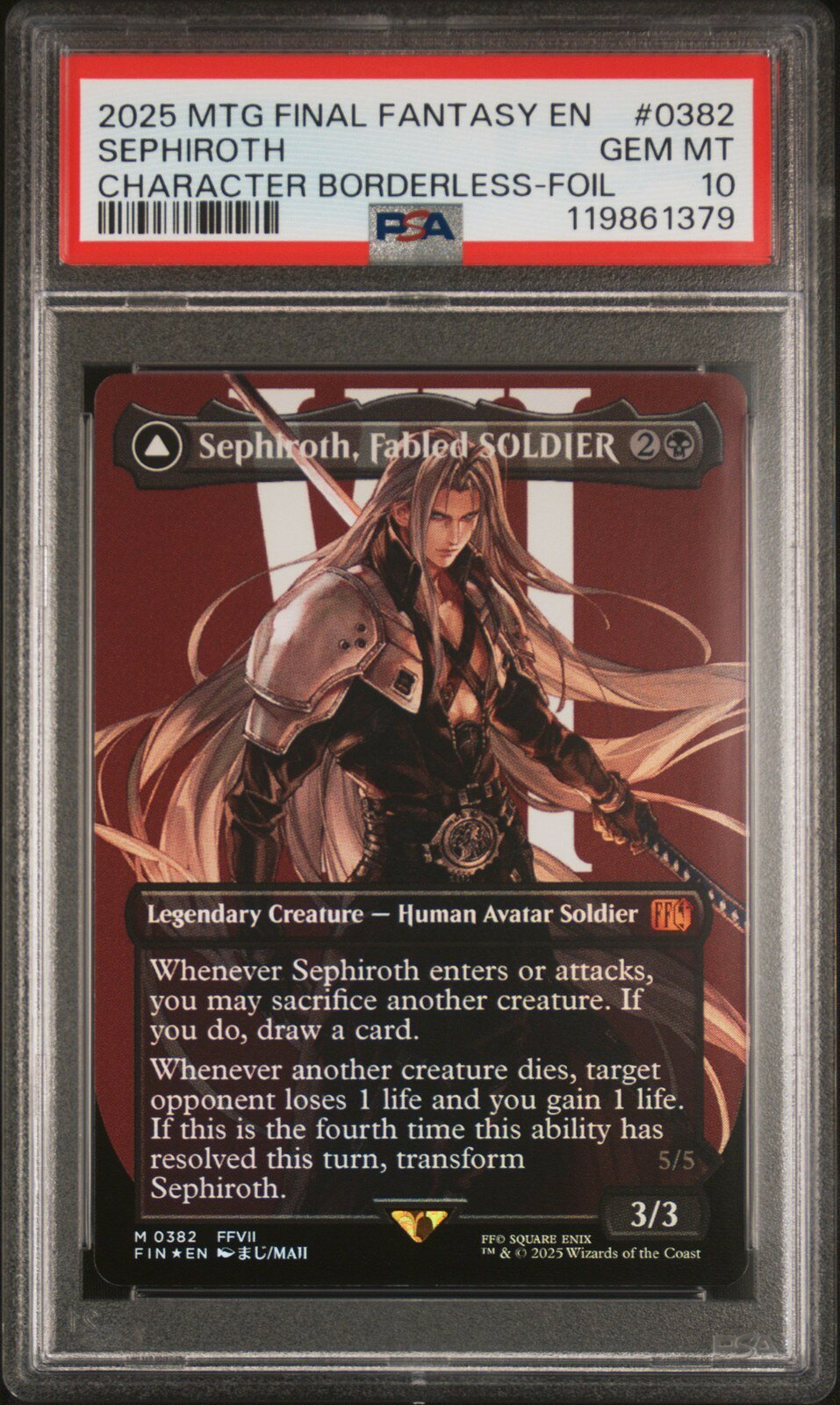 MTG英語版 FINAL FANTASY Sephiroth, Fabled Soldier / One-Winged Angel PSA10 鑑定済