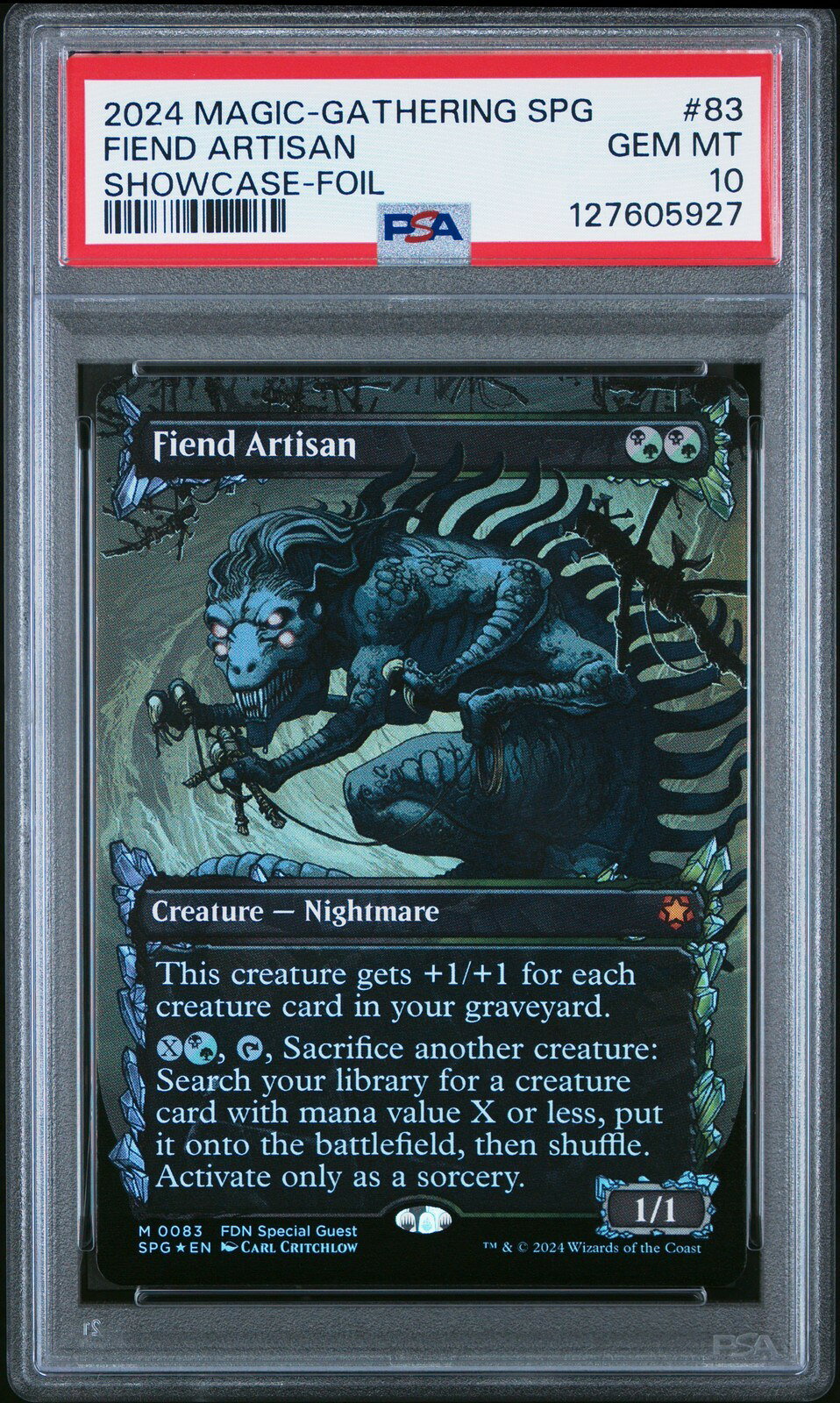 MTG英語版 2024 Foundations Special Guests Fiend Artisan Showcase Foil #83 PSA 10 鑑定済