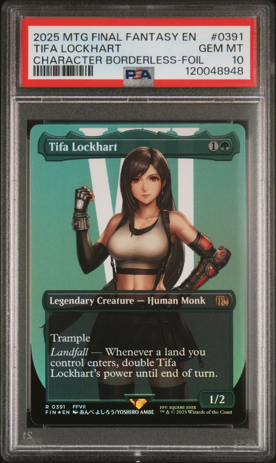 MTG英語版 2025 FINAL FANTASY TIFA LOCKHART CHARACTER BORDERLESS-FOIL #0391 PSA 10 鑑定済