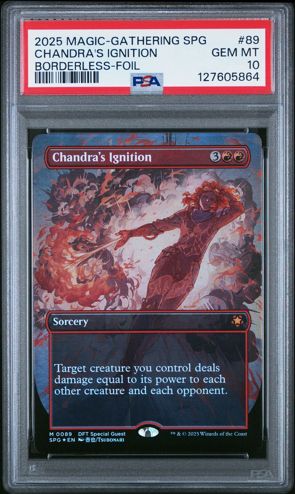 MTG英語版 2025 AETHERDRIFT SPECIAL GUESTS CHANDRA'S IGNITION BORDERLESS-FOIL PSA 10 鑑定済