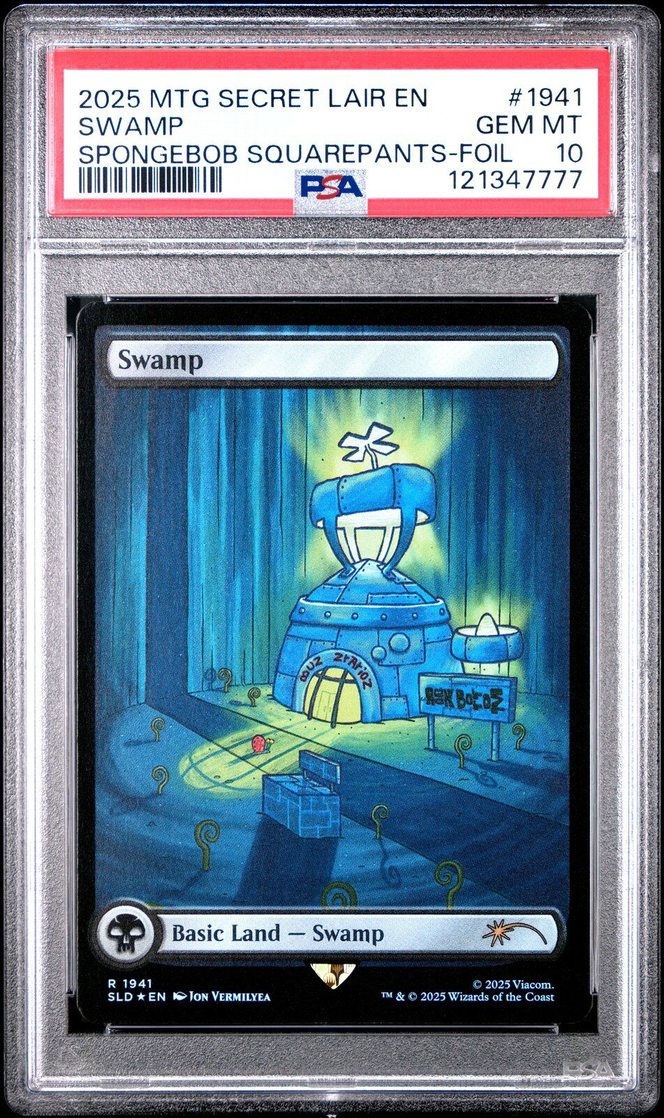 MTG英語版 2025 Secret Lair Drop Swamp #1941 PSA 10 鑑定済