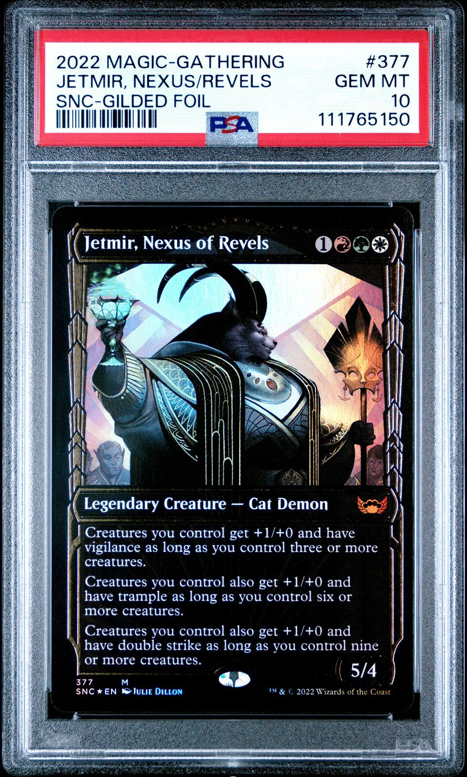 MTG英語版 2022 Streets of New Capenna Jetmir, Nexus of Revels Gilded Foil #377 PSA 10 鑑定済