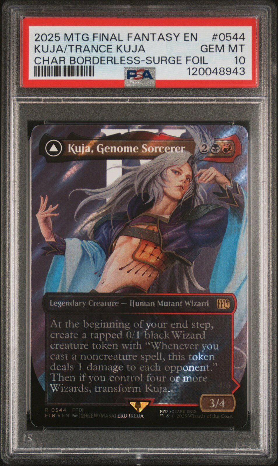 MTG英語版 2025 MTG FINAL FANTASY KUJA, GENOME SORCERER/TRANCE KUJA, FATE DEFIED PSA 10鑑定済