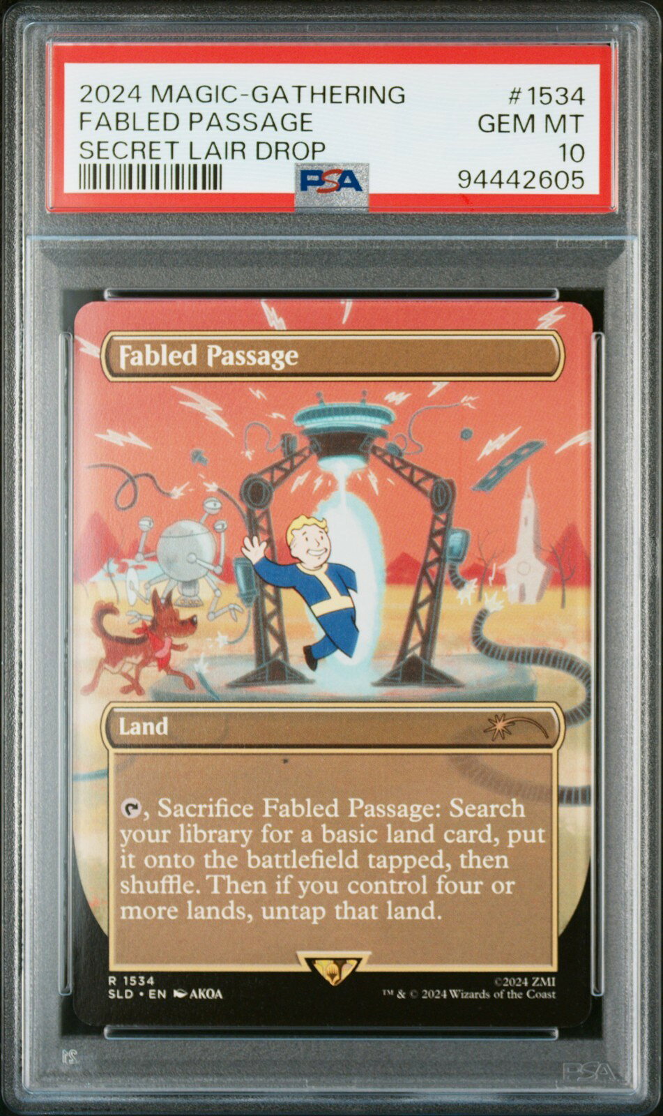 MTG英語版 2024 SECRET LAIR DROP FALLOUT: POINTS OF INTEREST FABLED PASSAGE PSA 10 鑑定済
