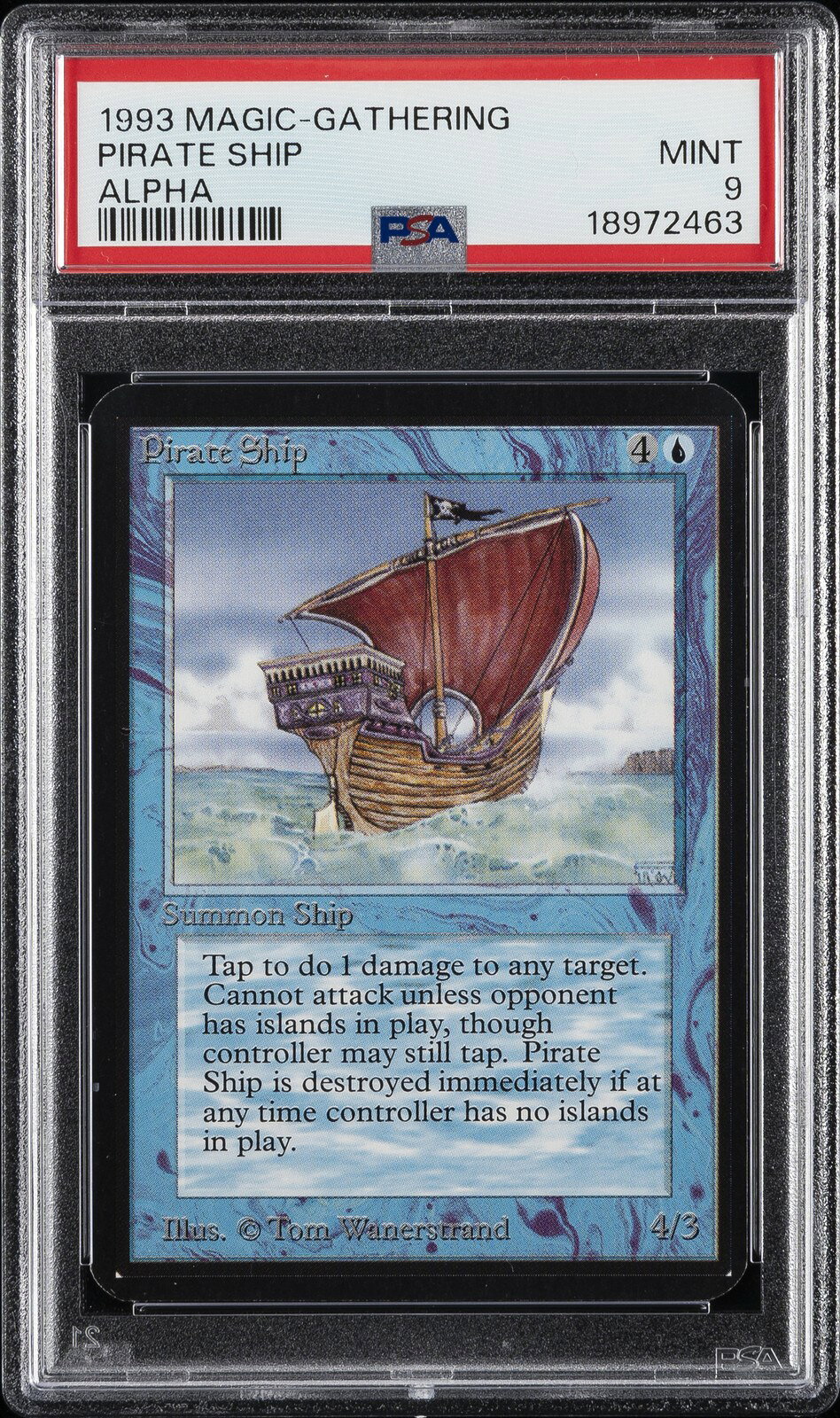 MTG英語版 1993 ALPHA PIRATE SHIP 通常 PSA 9 鑑定済