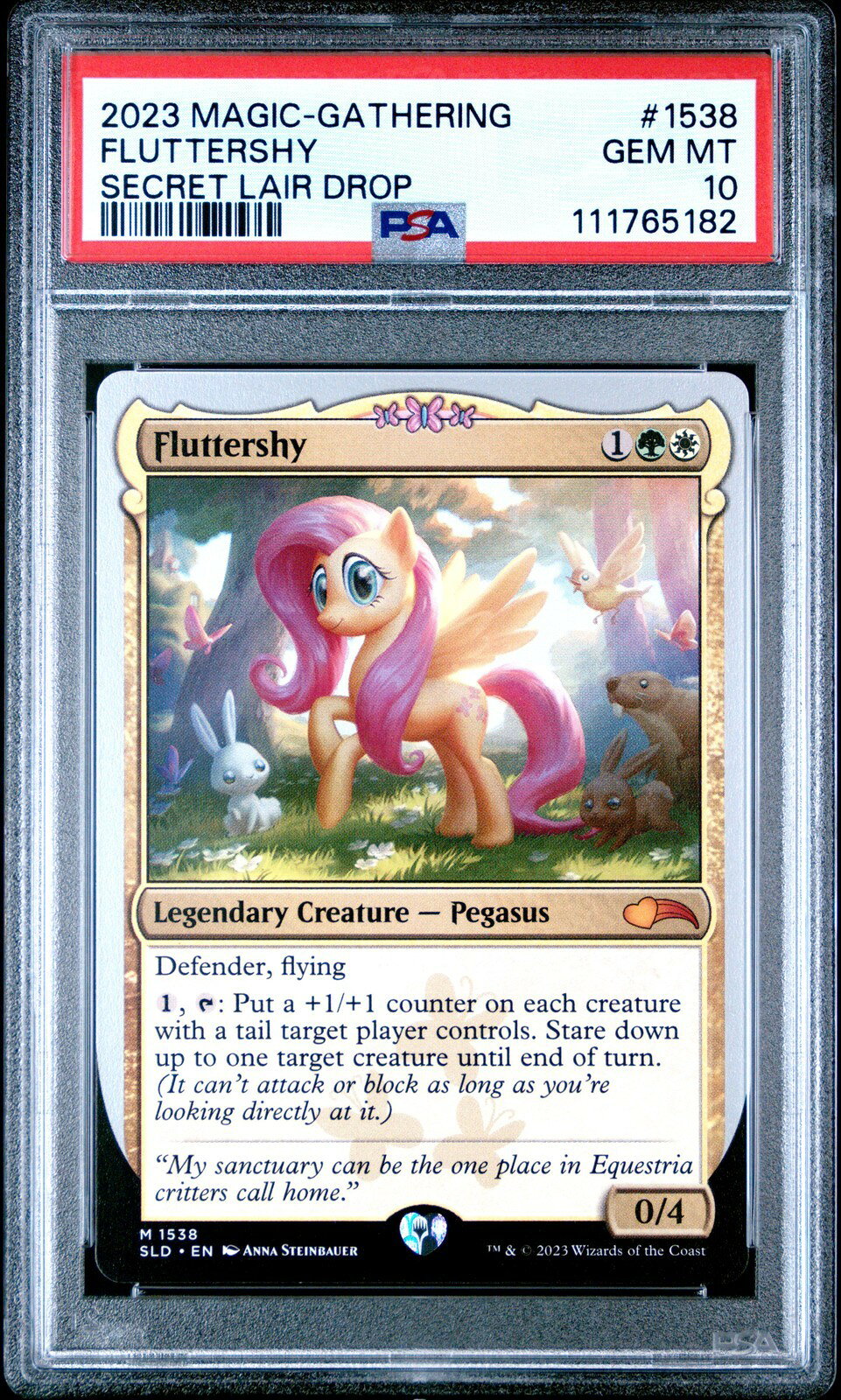 MTG英語版 2023 MAGIC THE GATHERING SECRET LAIR DROP FLUTTERSHY #1538 PSA 10 鑑定済