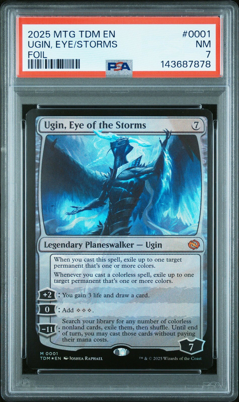 MTG英語版 2025 Tarkir: Dragonstorm Ugin, Eye of the Storms Foil #0001 PSA 7 鑑定済