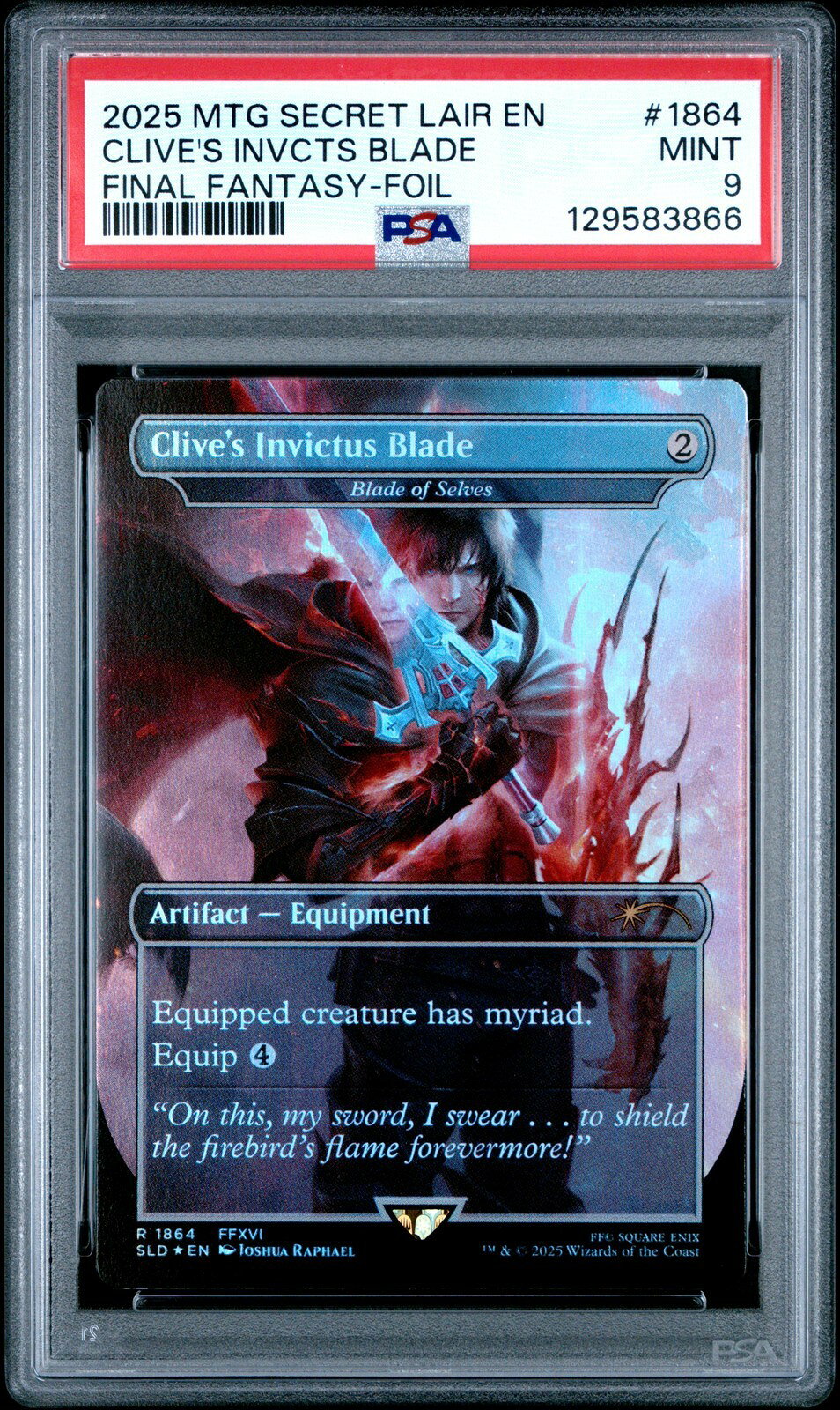 MTG英語版 2025 MTG Secret Lair Drop Clive's Invictus Blade #1864 PSA 9 鑑定済