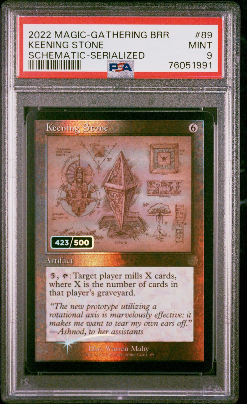 MTG英語版 2022 MTG Brothers' War Retro Artifacts Keening Stone #89 PSA 9 鑑定済