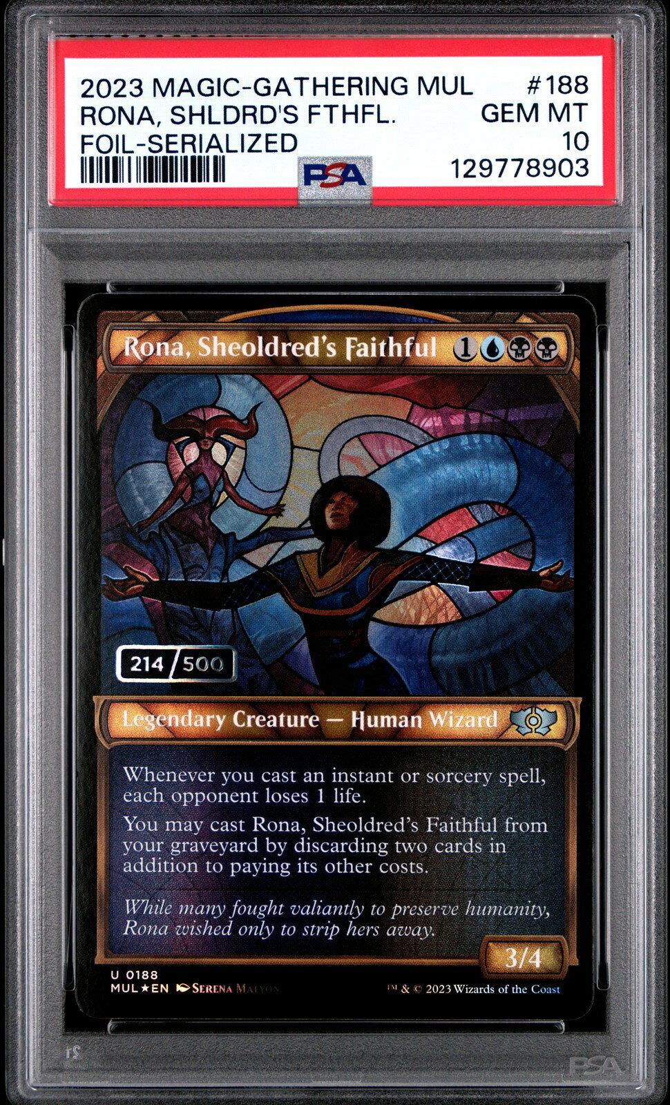 MTG英語版 2023 RONA, SHEOLDRED'S FAITHFUL FOIL-SERIALIZED #188 PSA10 鑑定済