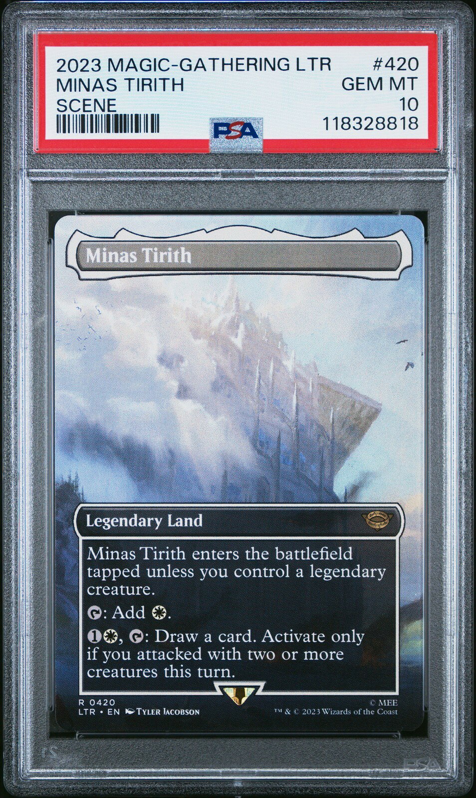 MTG英語版 2023 THE LORD OF THE RINGS: TALES OF MIDDLE-EARTH SCENE MINAS TIRITH PSA 10 鑑定済