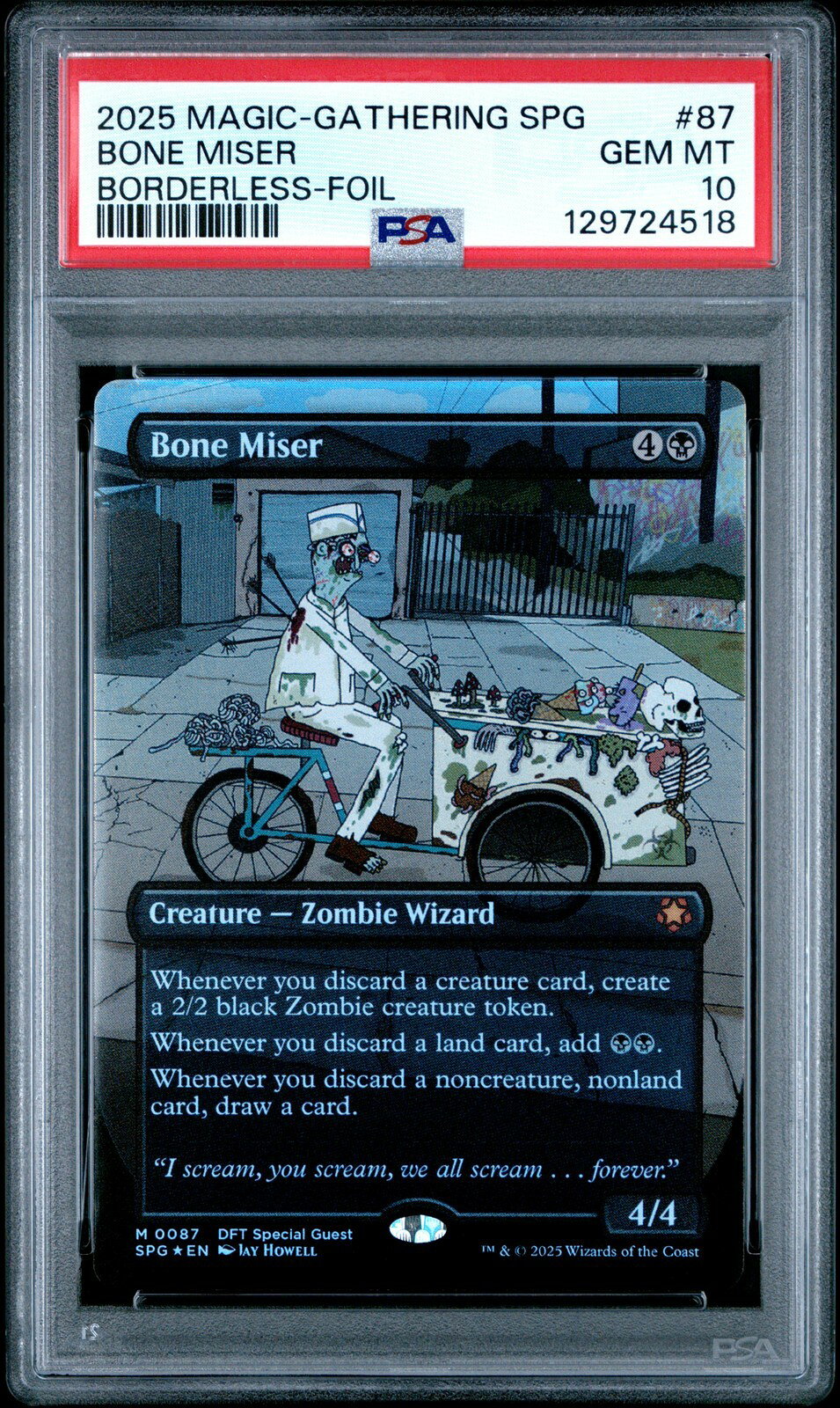 MTG英語版 2025 AETHERDRIFT SPECIAL GUESTS BONE MISER BORDERLESS-FOIL #0087 PSA 10 鑑定済