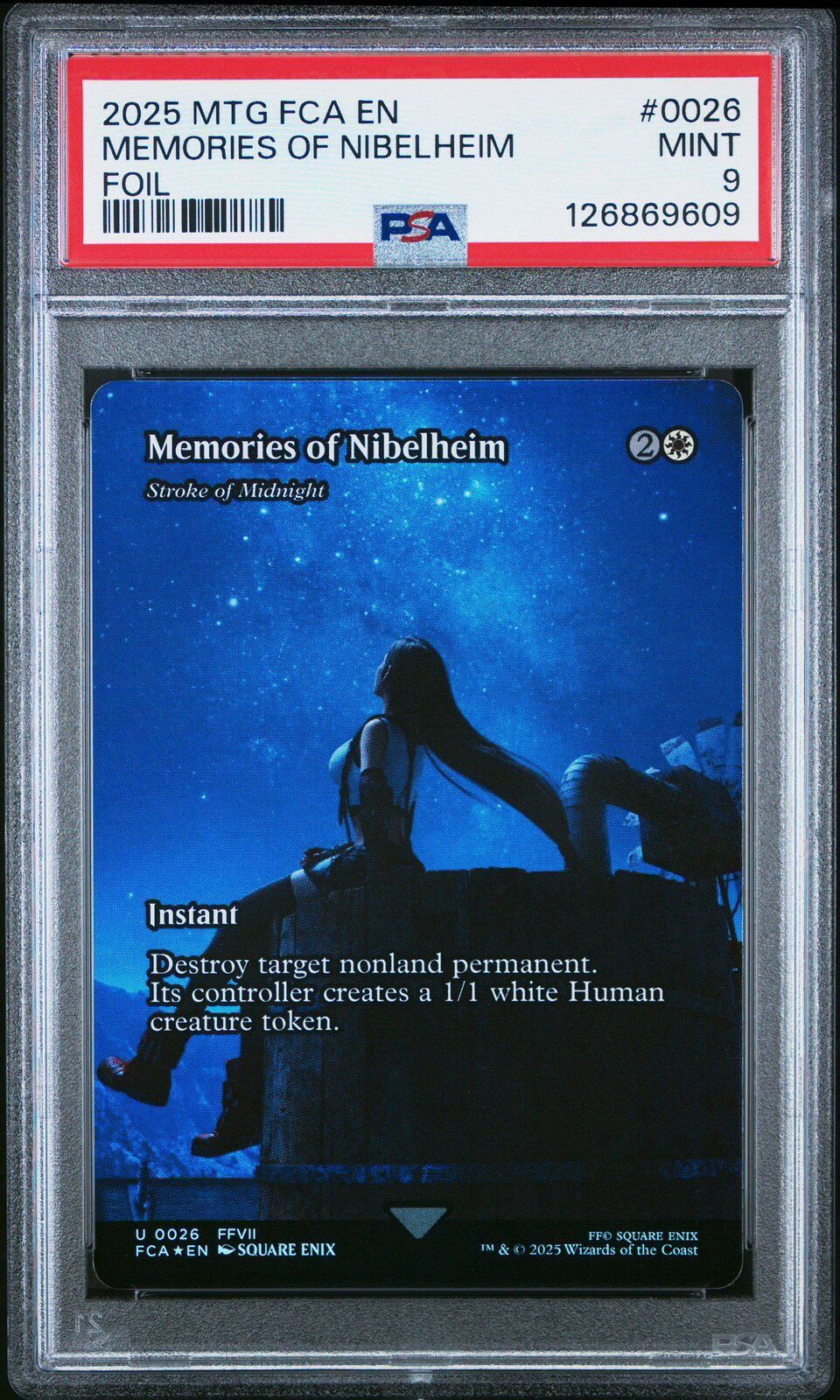 MTG英語版 2025 FINAL FANTASY: THROUGH THE AGES MEMORIES OF NIBELHEIM FOIL #0026 PSA 9 鑑定済【中古】