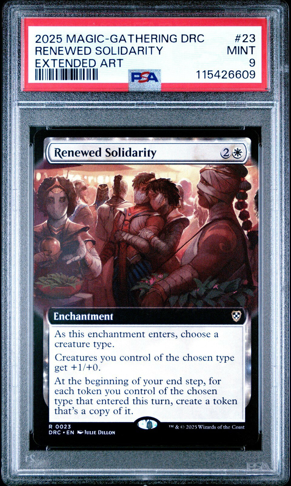 MTG英語版 2025 Aetherdrift Commander Renewed Solidarity Extended Art #23 PSA 9 鑑定済