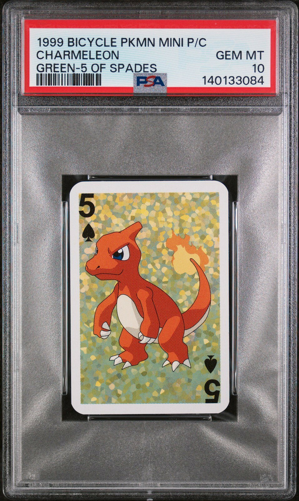 MTG英語版 1999 Bicycle Pokemon Mini Playing Cards Green Deck Charmeleon 5 of Spades PSA 10 鑑定済【中古】