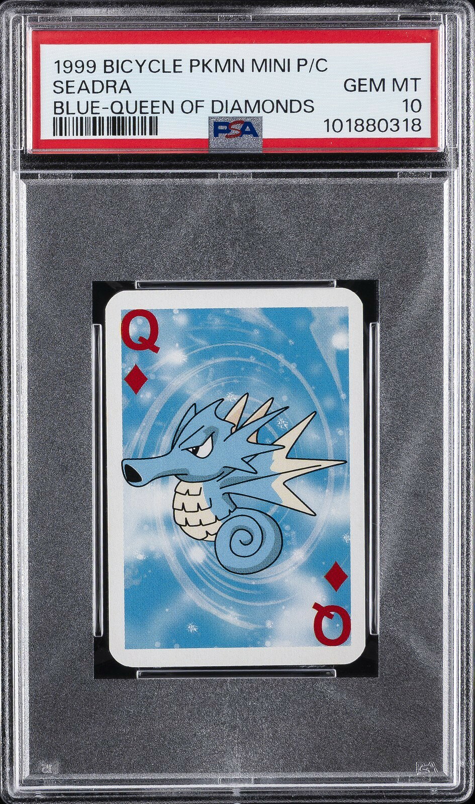 MTG英語版 1999 BICYCLE POKEMON MINI PLAYING CARDS BLUE DECK SEADRA PSA 10 鑑定済【中古】