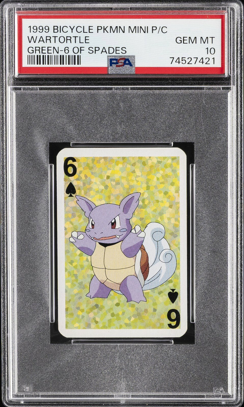 MTG英語版 1999 Bicycle Pokemon Mini Playing Cards Green Deck Wartortle 6 PSA10 鑑定済【中古】