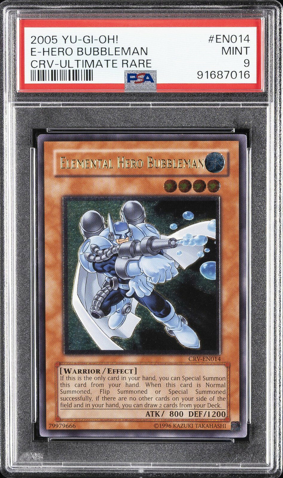 遊戯王英語版 2005 Cybernetic Revolution Elemental Hero Bubbleman EN014 PSA 9 鑑定済