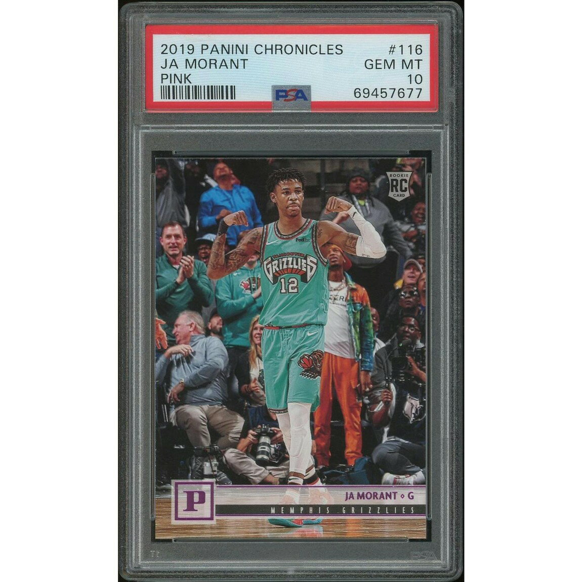 NBA 2019/20 Panini Chronicles Basketball ジャ・モラント Pink Rookie #116 PSA 10 鑑定済