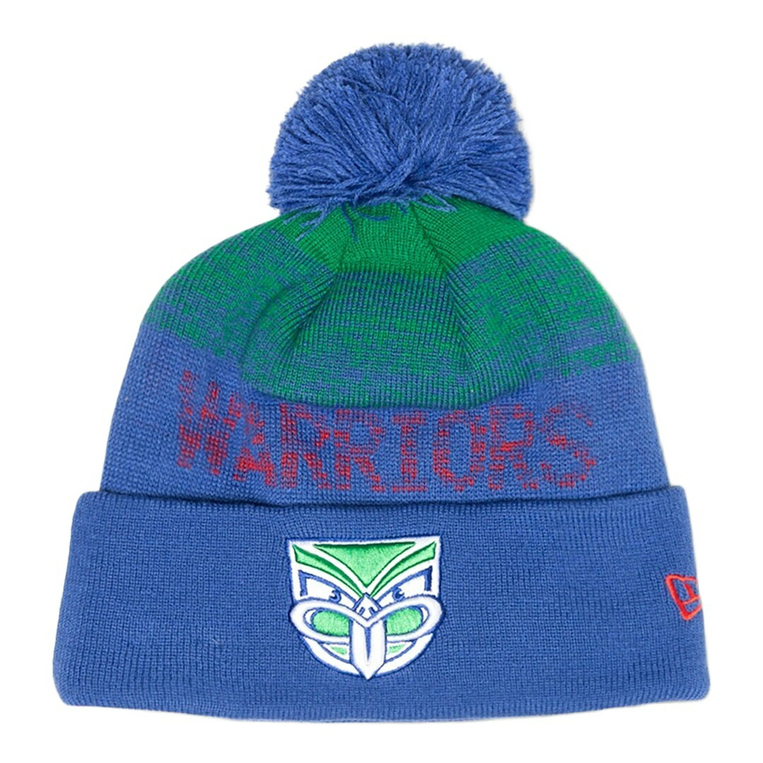New Era ニュージーランド・ウォリアーズ NRL Ombre Marle ニット帽 ビーニー ポンポン付 帽子 チームカラー ニューエラ ラグビー