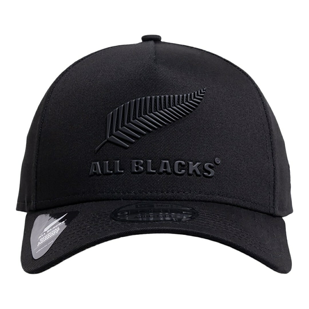 New Era ニュージーランド オールブラックス TPUバッジ 9FORTY A-Frame スナップバック キャップ ブラック