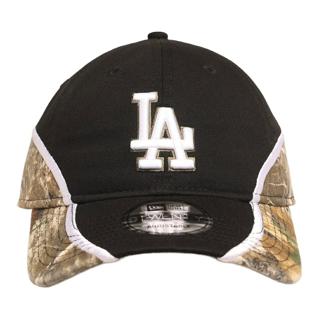 樂天商城 - New Era ロサンゼルス ドジャース ブラック リアルツリー 9TWENTY キャップ 帽子 ストラップバック MLB ブラック リアルツリーカモ