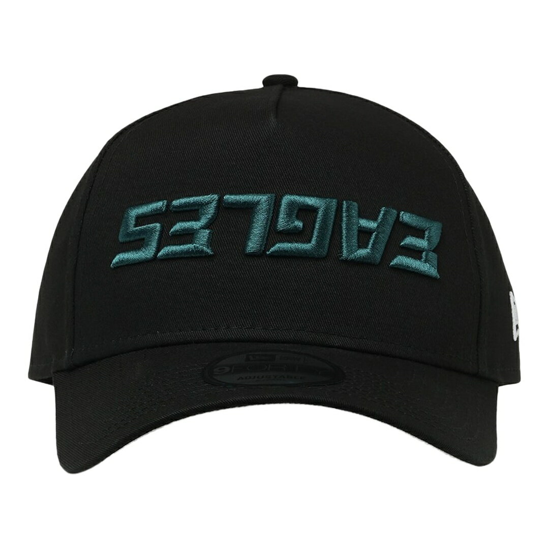 乐天商城 - New Era フィラデルフィア・イーグルス Upside Down Logo 9FORTY A-Frame スナップバック キャップ ブラック 帽子 NFL