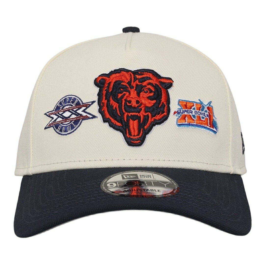 Rakuten - New Era シカゴ・ベアーズ スーパーボウル ロゴ 9FORTY A-Frame キャップ 帽子 スナップバック NFL クローム