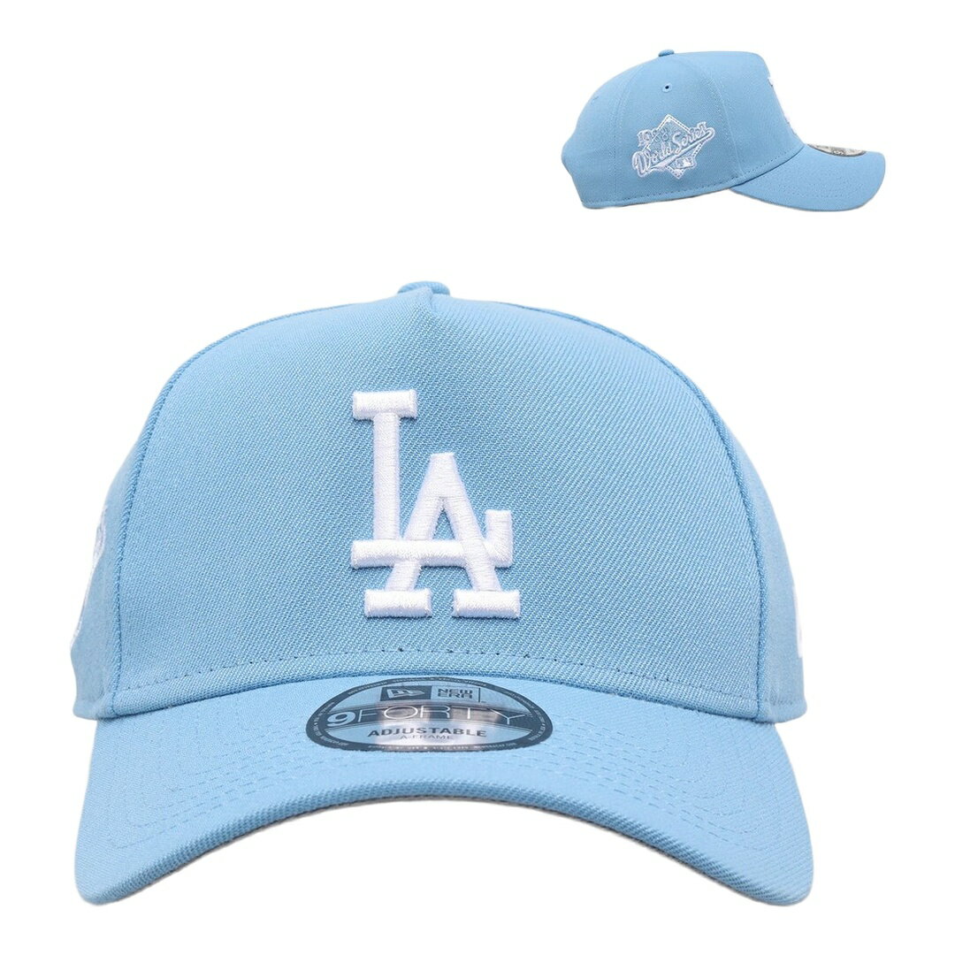 New Era ニューエラ ロサンゼルス ドジャース Polychromatic 9FORTY A-Frame スナップバック キャップ 帽子 MLB スカイ