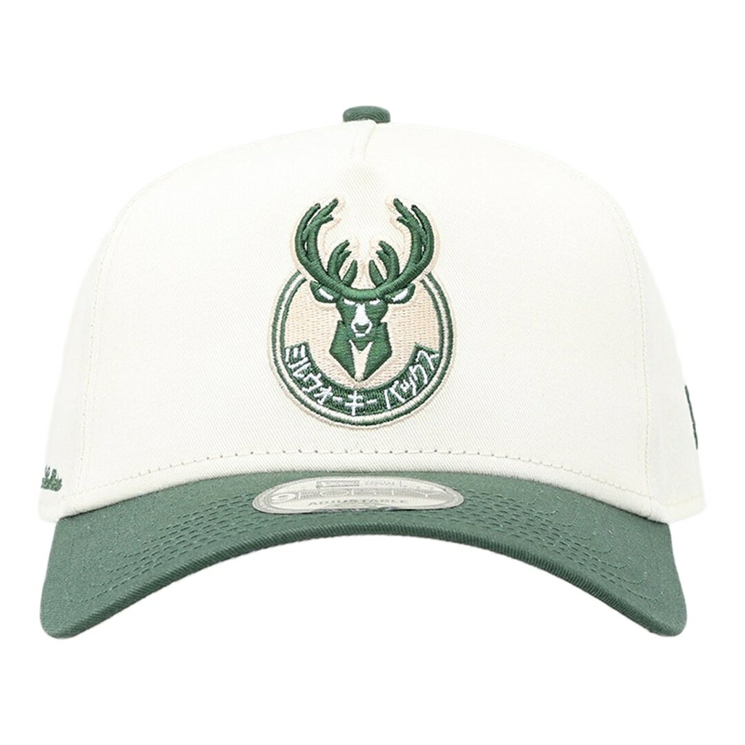 New Era ミルウォーキー・バックス NBA X Hyperfly 9FORTY A-Frame キャップ スナップバック 帽子 クロームホワイト