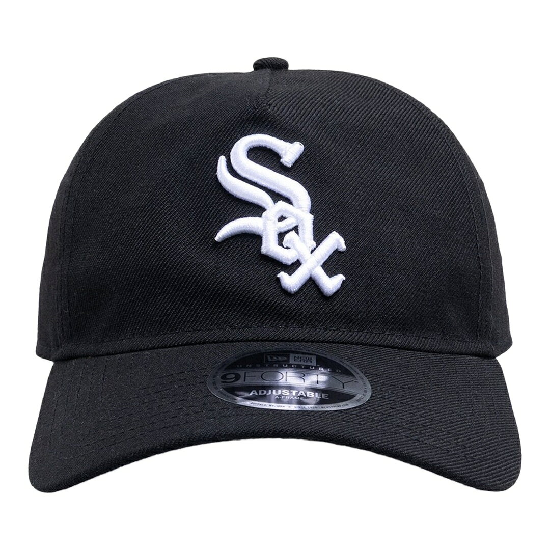 New Era シカゴ ホワイトソックス ウール 9FORTY A-Frame キャップ ブラック MLB ...