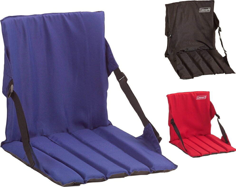 コールマン Coleman　ポータブルスタジアムシートクッション 青 スポーツ観戦 アウトドアコンサート用軽量パットシート 背もたれ付き観覧席用クッション