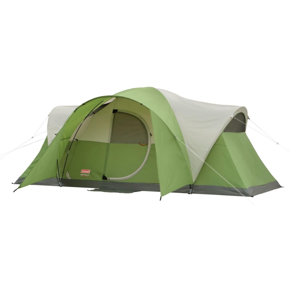 PRODUCT DETAILS Coleman モンタナ 8人用 テント ドームテント ファミリー向け 防水 ヒンジドア【商品仕様】・ブランド：Coleman【取扱サイズ】・8人用【特徴】・ 開閉がスムーズな独自のヒンジドア（開き戸）を採用しており、テントへの出入りが容易です。・ ウェザーテックシステムにより、溶接加工されたフロアと逆シーム構造が水の侵入を防ぎます。・ 入り口の拡張オーニングにより、雨天時の出入りや荷物の保管に便利なドライエリアを確保します。・ 連続したポールスリーブとピン＆リングシステムにより、設営時間は約15分と効率的に組み立て可能です。・ 耐久性の高いポリガード生地を採用しており、複数のシーズンにわたって使用が可能です。 ■ 商品について 海外輸入品（説明書は英語表記の場合あり） ■ ご注意 ・掲載画像は実物に近い色味になるよう調整しておりますが、ご利用の環境により差異が生じる場合があります。・複数店舗で在庫を共有しているため、ご注文後に在庫切れとなる場合がございます。 ■ 納期について お届けの目安を必ずご確認ください。 海外正規ルート仕入れ品 海外ブランド ▼ 海外正規ブランド店 正規代理店 ▼ 当 店 ※本商品は並行輸入品です 製造元は正規品と同一のブランド・メーカーです。当店では海外正規ルートより仕入れた商品を取り扱っております。流通ルートが異なるのみで、商品自体に違いはございません。 ── 当店の商品について ── 正規品のみ取り扱い 海外正規店・正規代理店から商品を直接仕入れ、国内に輸入して販売しております。 日本未入荷・海外限定モデルも多数 日本未入荷・海外限定モデルも多数取り扱っております。サイズ・カラー違いや海外限定で販売された製品など、日本では手に入りにくいアイテムをお届けいたします。 お求めやすい価格の理由 海外市場での価格差や流通ルートの違いにより、国内販売価格よりお求めやすくなっております。品質はそのままに、よりお手頃な価格でお届けいたします。 安心保証 ご使用前に万が一、製品に不具合がございました場合は、交換または商品代金のご返金にて対応させていただきます。商品到着後5日以内にご連絡ください。 ご注意 海外からの輸入品となります。海外輸送のため、外箱に軽微なスレ等がある場合がございますが、商品本体には影響ございません。 ※在庫状況は仕入先の在庫情報をもとに出来る限り正確に表示しておりますが、取寄せ商品のため、タイミングによりご注文後に欠品・キャンセルとなる場合がございます。 お探しの商品がございましたら、お気軽にご相談ください。