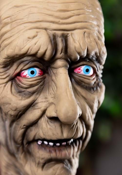 老人首斬り頭部ディスプレイ ハロウィン ホラーグッズ イベント 装飾